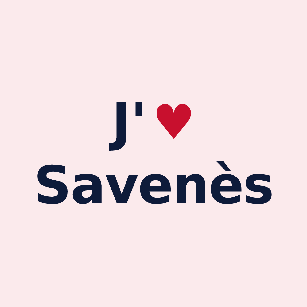 Magnet personnalisé Savenès — design J'aime Savenès