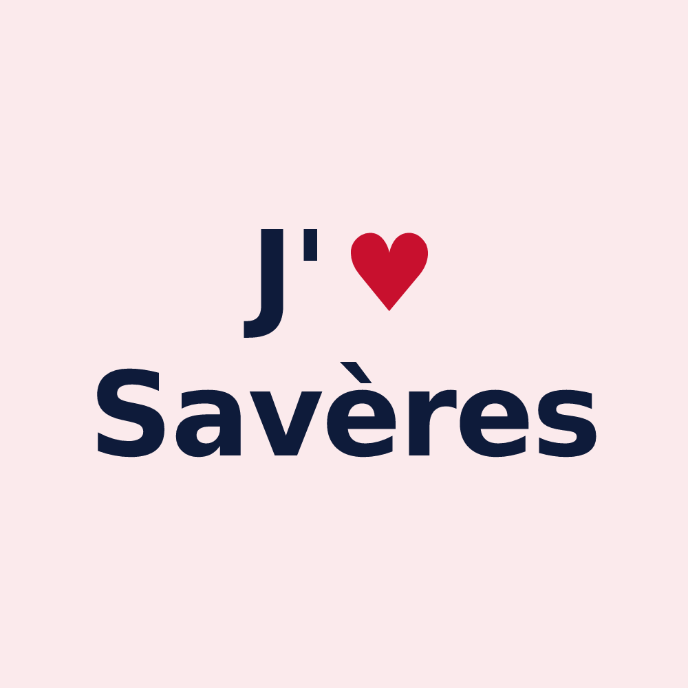 Magnet personnalisé Savères — design J'aime Savères