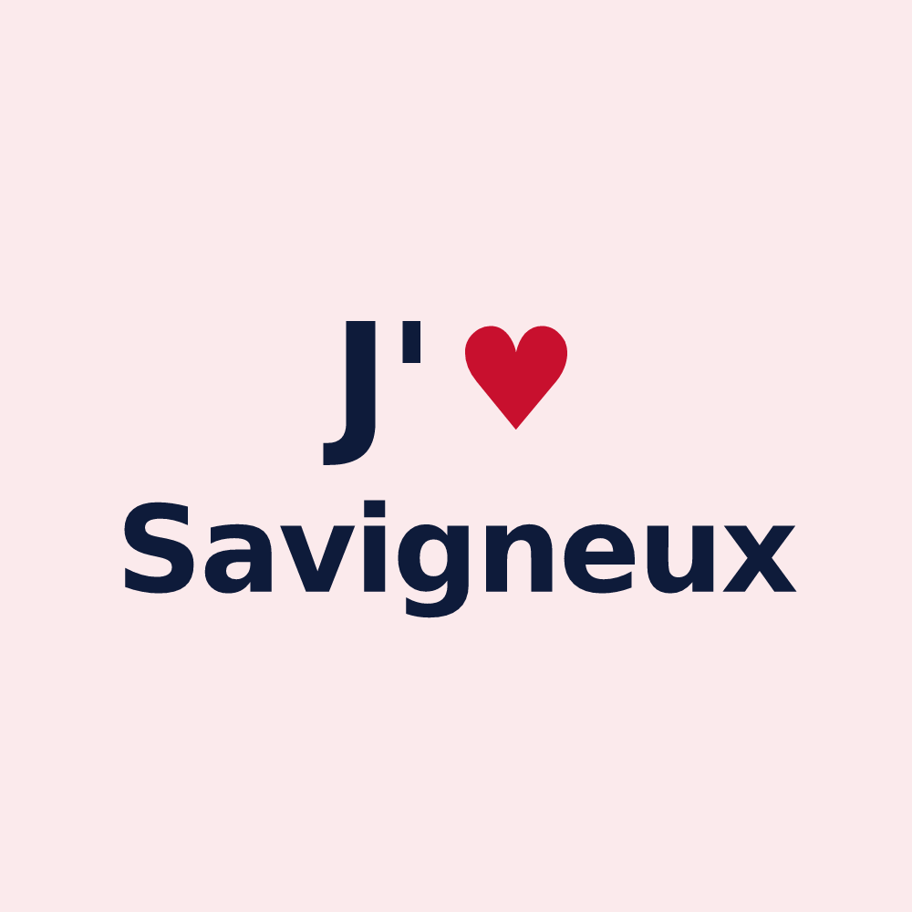 Magnet personnalisé Savigneux — design J'aime Savigneux