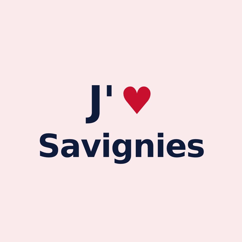 Magnet personnalisé Savignies — design J'aime Savignies