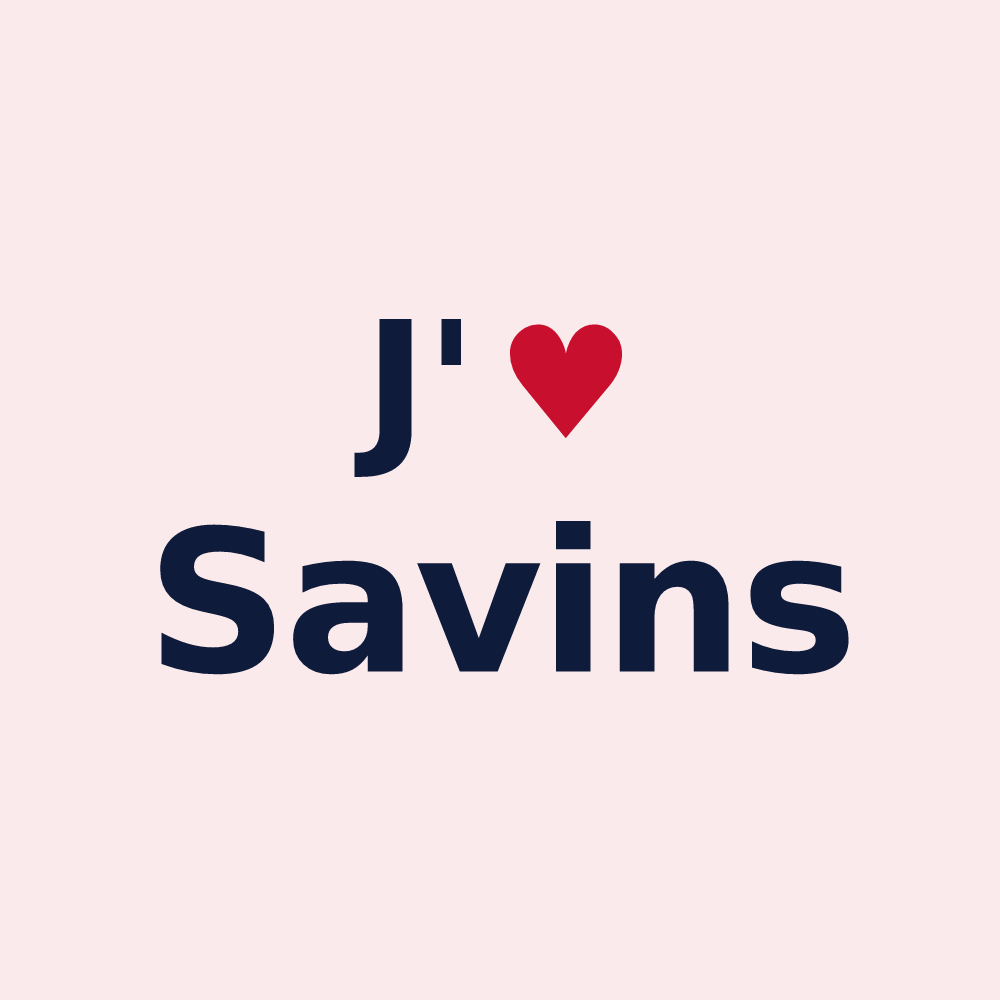 Magnet personnalisé Savins — design J'aime Savins