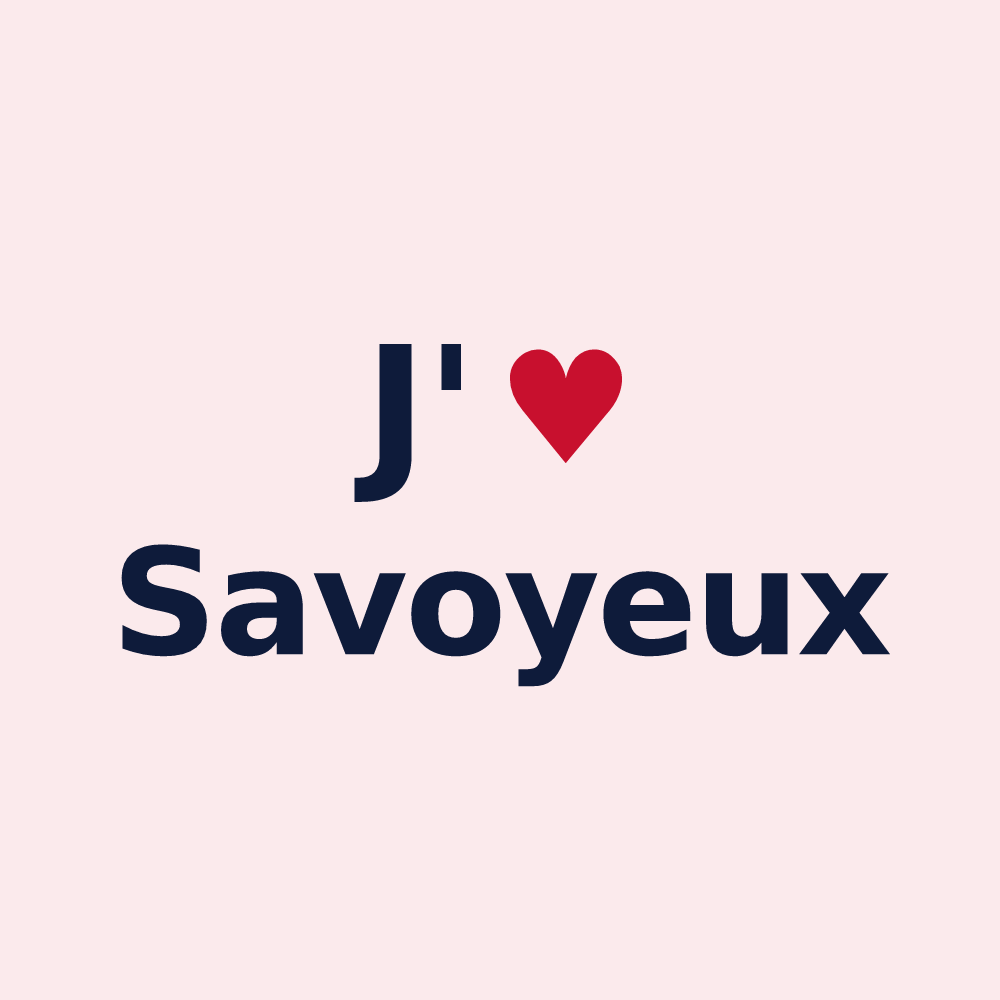 Magnet personnalisé Savoyeux — design J'aime Savoyeux