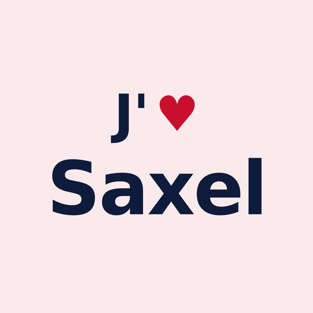 Magnet personnalisé Saxel — design J'aime Saxel