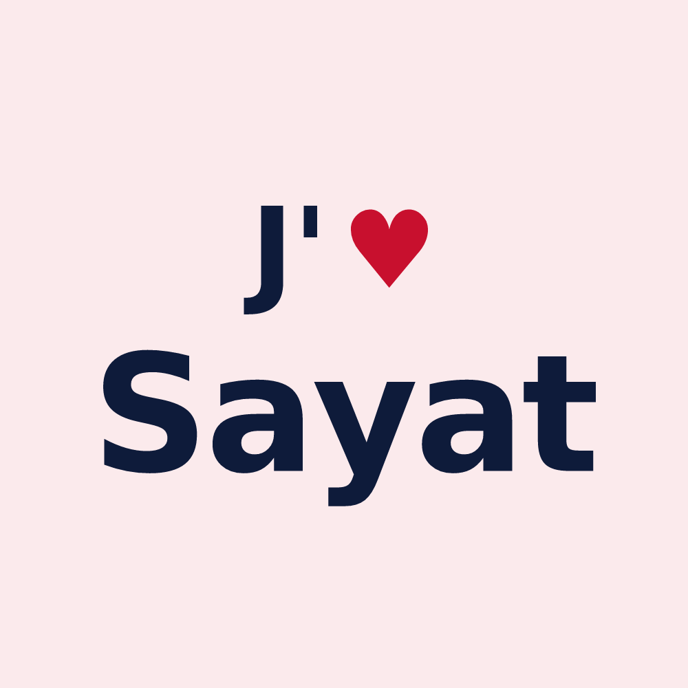 Magnet personnalisé Sayat — design J'aime Sayat
