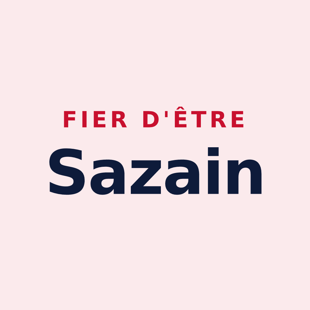 Magnet « Fier d'être Sazain » — design pour Saze