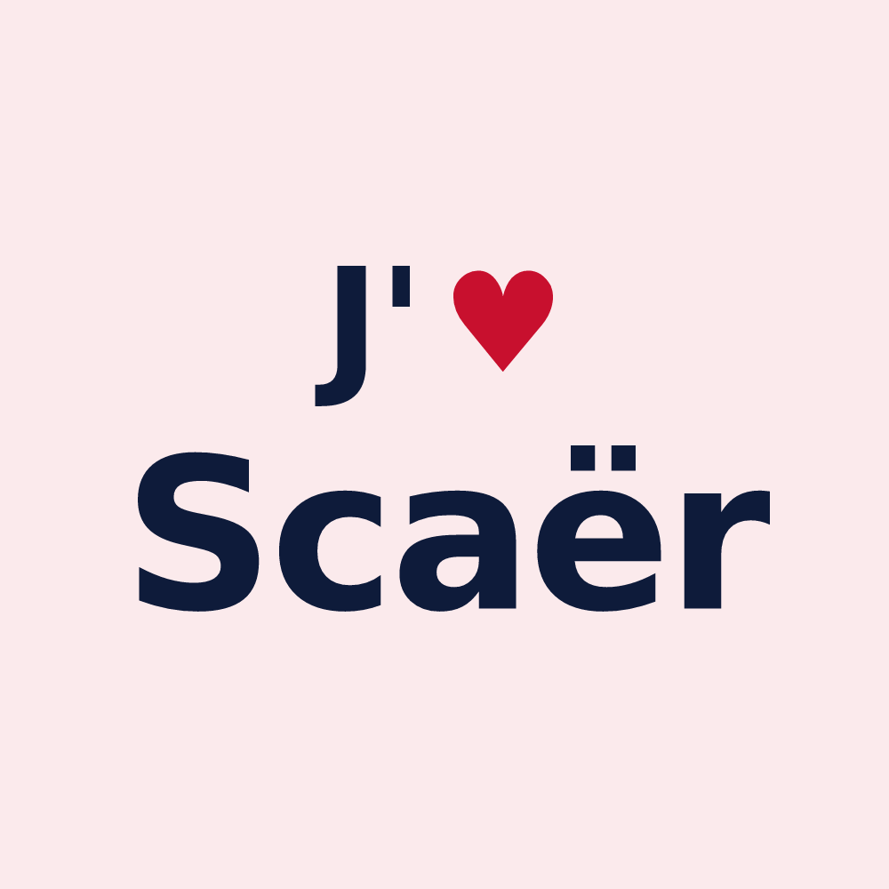 Magnet personnalisé Scaër — design J'aime Scaër