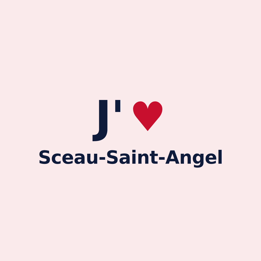 Magnet personnalisé Sceau-Saint-Angel — design J'aime Sceau-Saint-Angel