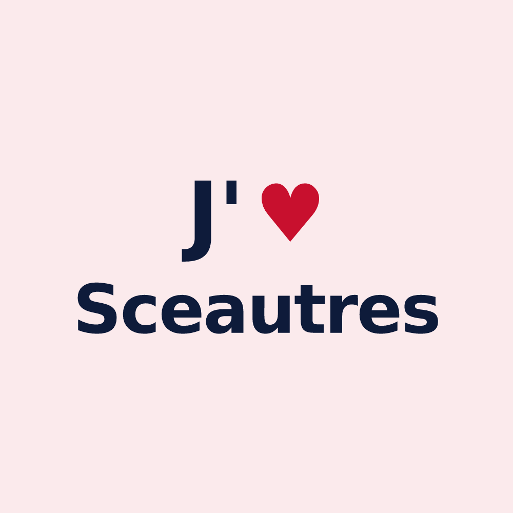 Magnet personnalisé Sceautres — design J'aime Sceautres