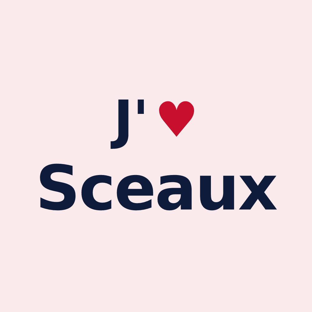 Magnet personnalisé Sceaux — design J'aime Sceaux