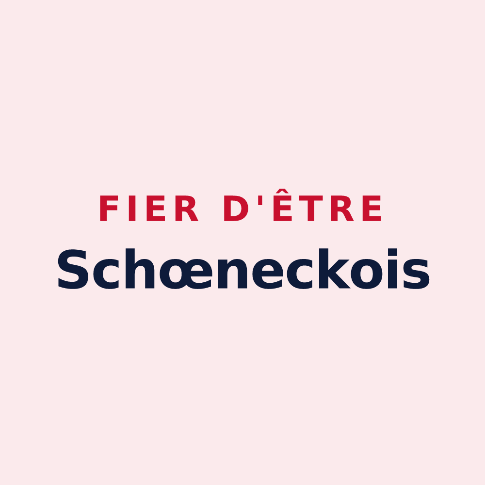 Magnet « Fier d'être Schœneckois » — design pour Schœneck