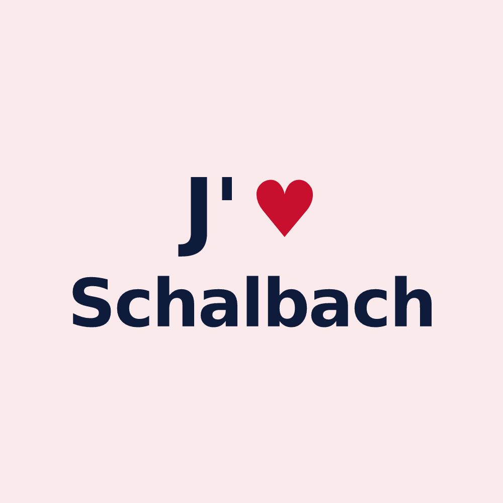 Magnet personnalisé Schalbach — design J'aime Schalbach