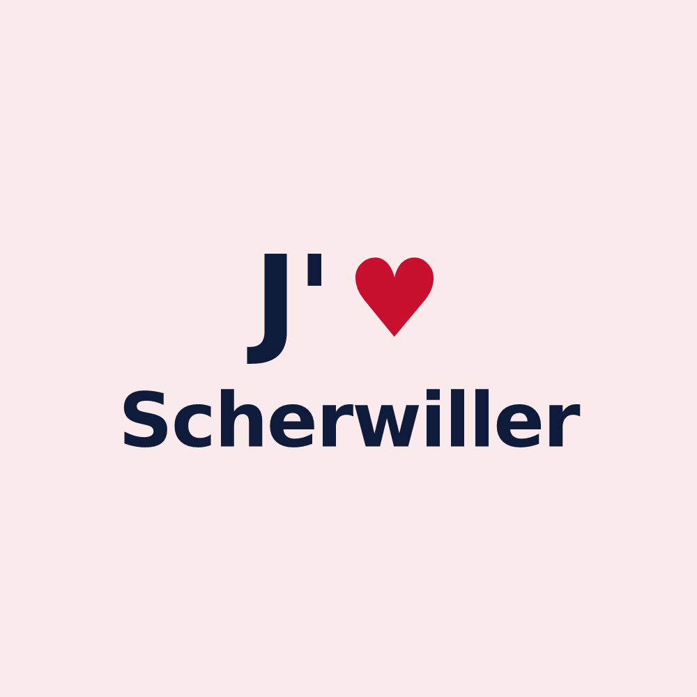 Magnet personnalisé Scherwiller — design J'aime Scherwiller