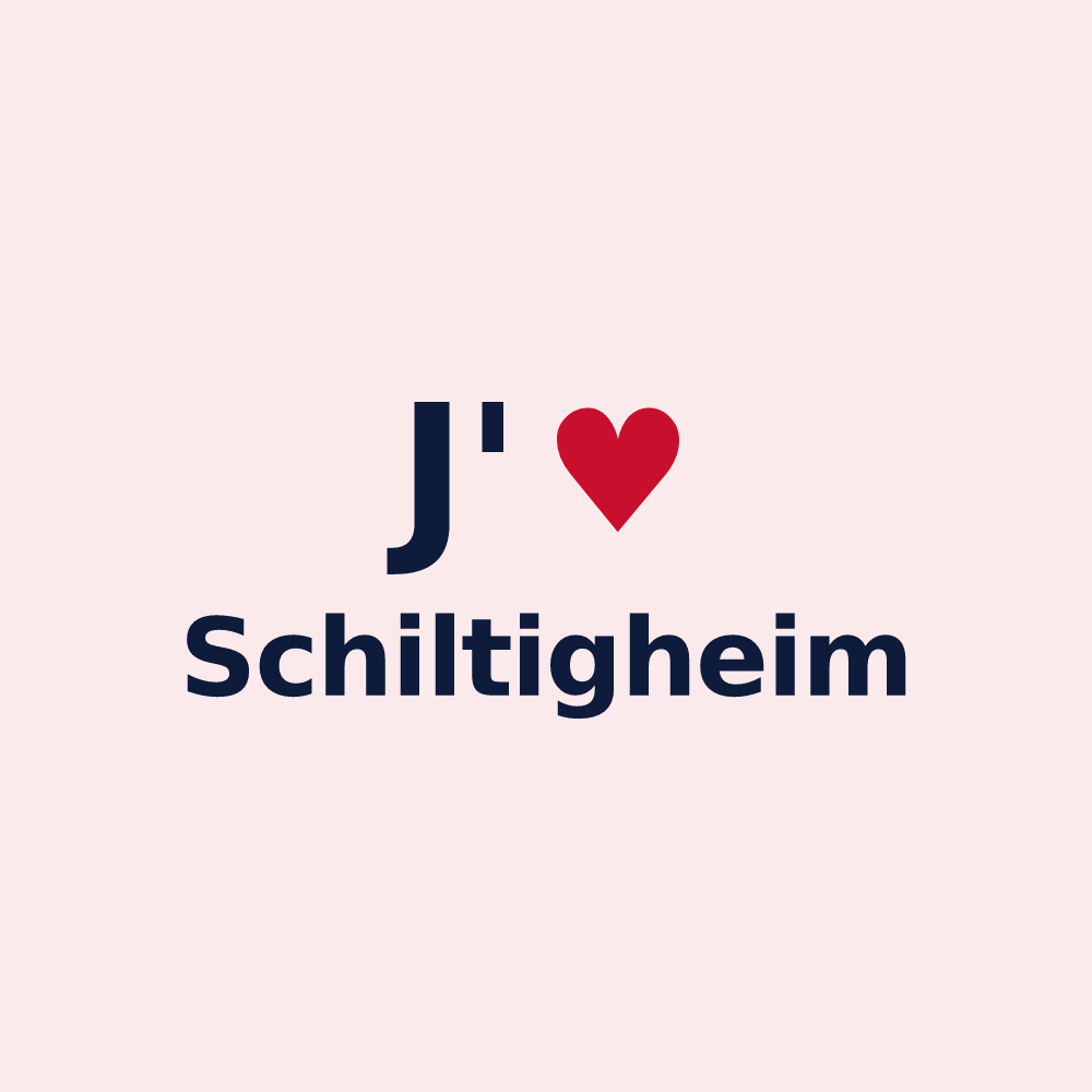 Magnet personnalisé Schiltigheim — design J'aime Schiltigheim
