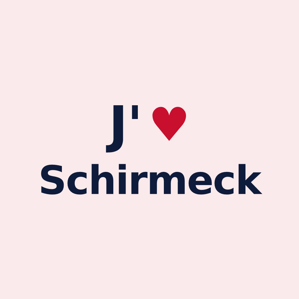 Magnet personnalisé Schirmeck — design J'aime Schirmeck