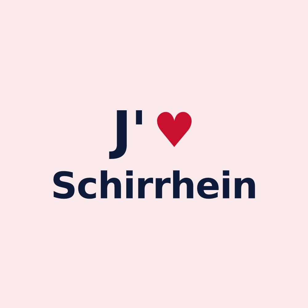 Magnet personnalisé Schirrhein — design J'aime Schirrhein