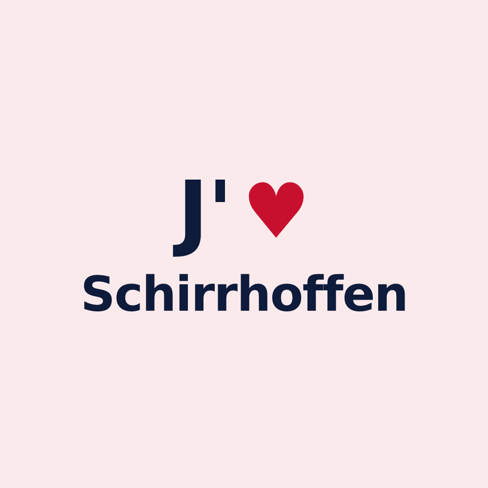Magnet personnalisé Schirrhoffen — design J'aime Schirrhoffen