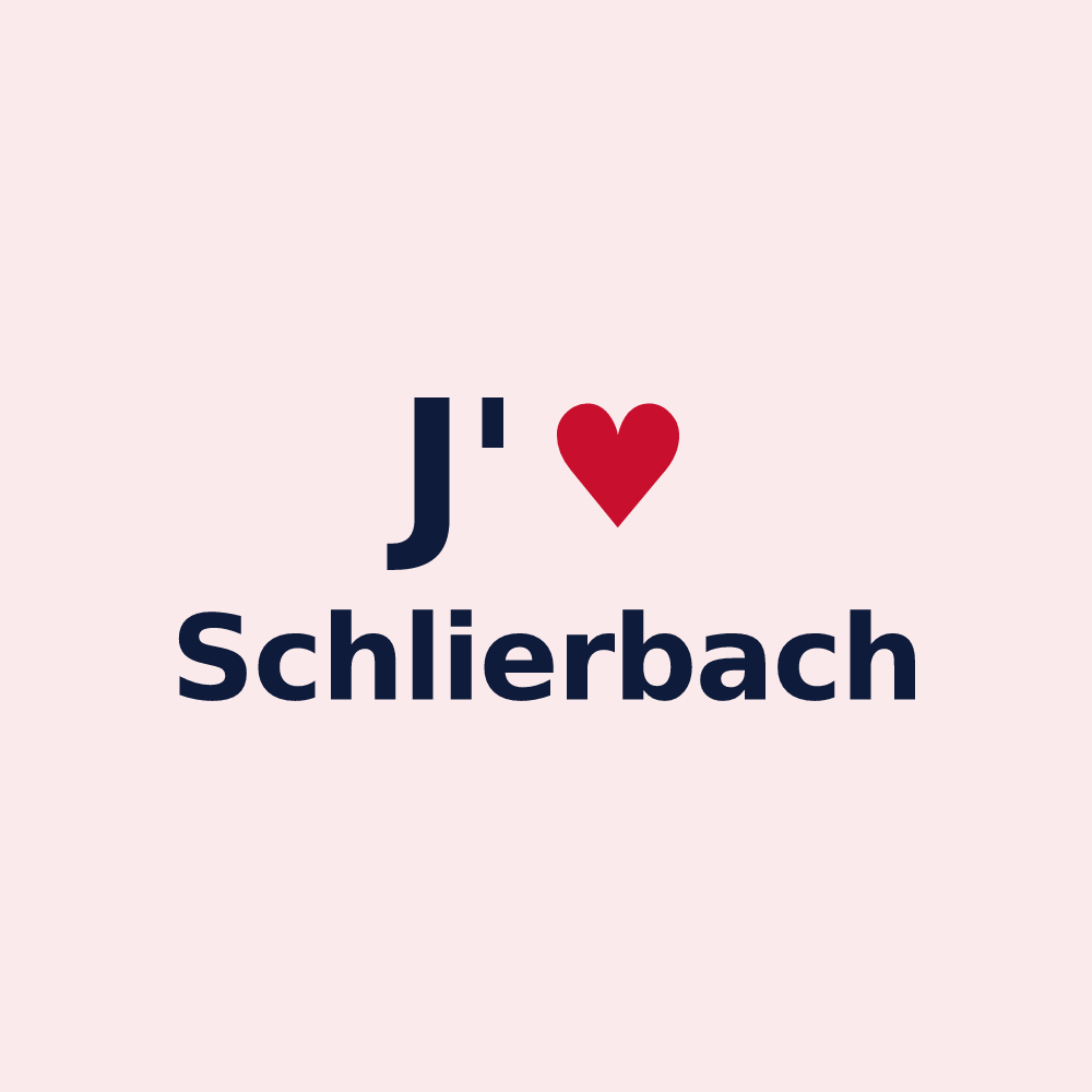 Magnet personnalisé Schlierbach — design J'aime Schlierbach