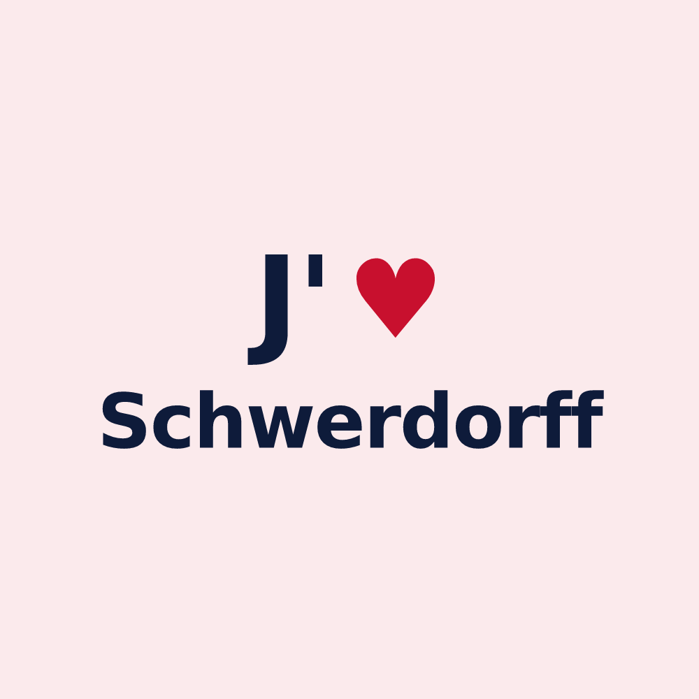 Magnet personnalisé Schwerdorff — design J'aime Schwerdorff