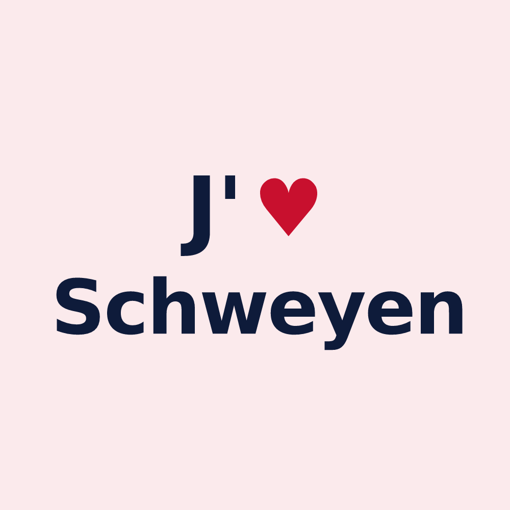 Magnet personnalisé Schweyen — design J'aime Schweyen
