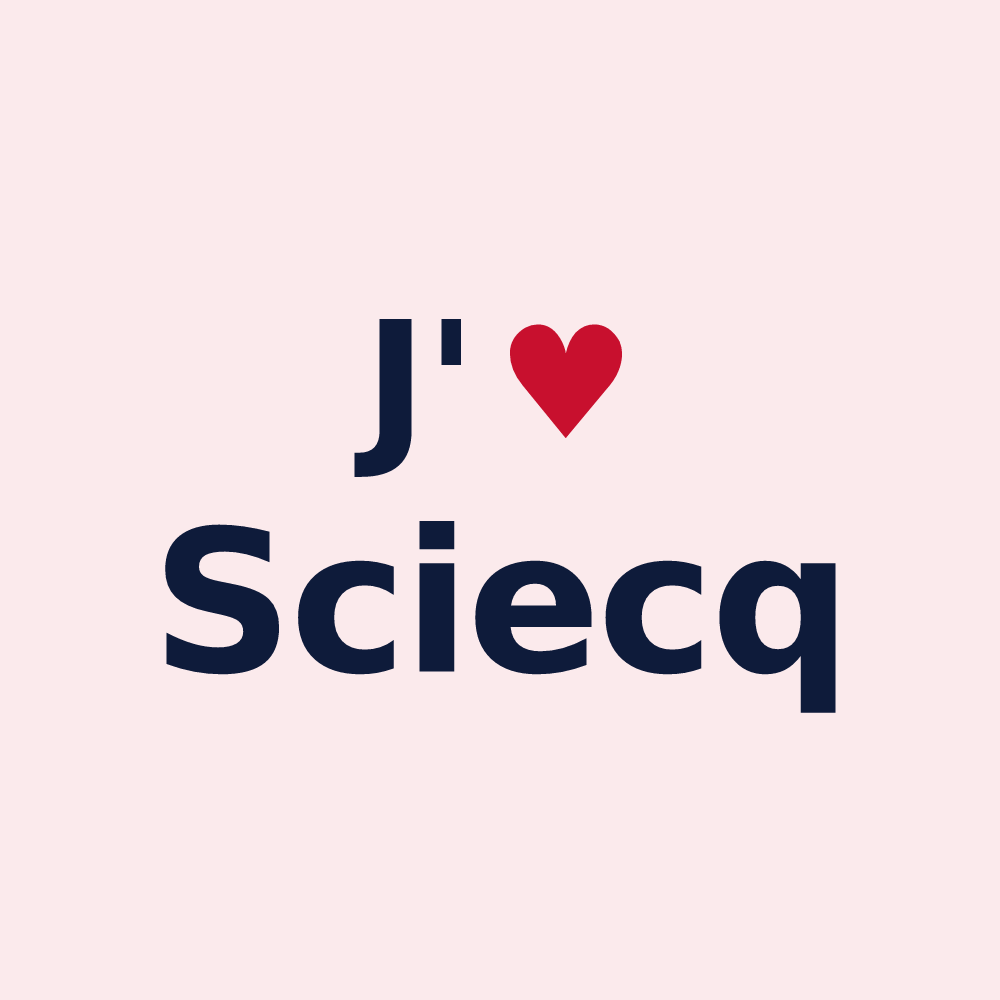 Magnet personnalisé Sciecq — design J'aime Sciecq