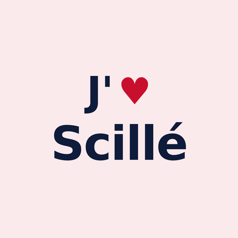 Magnet personnalisé Scillé — design J'aime Scillé
