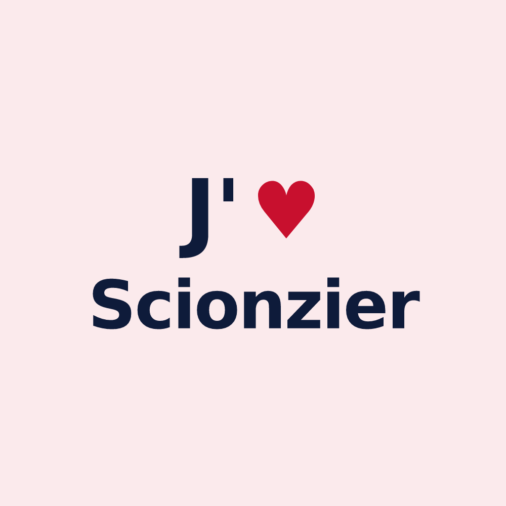Magnet personnalisé Scionzier — design J'aime Scionzier