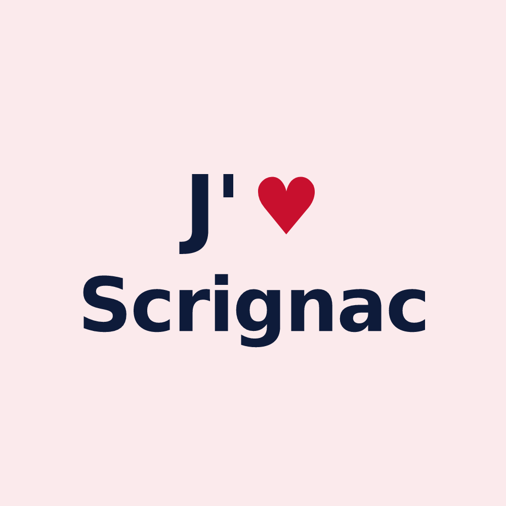 Magnet personnalisé Scrignac — design J'aime Scrignac