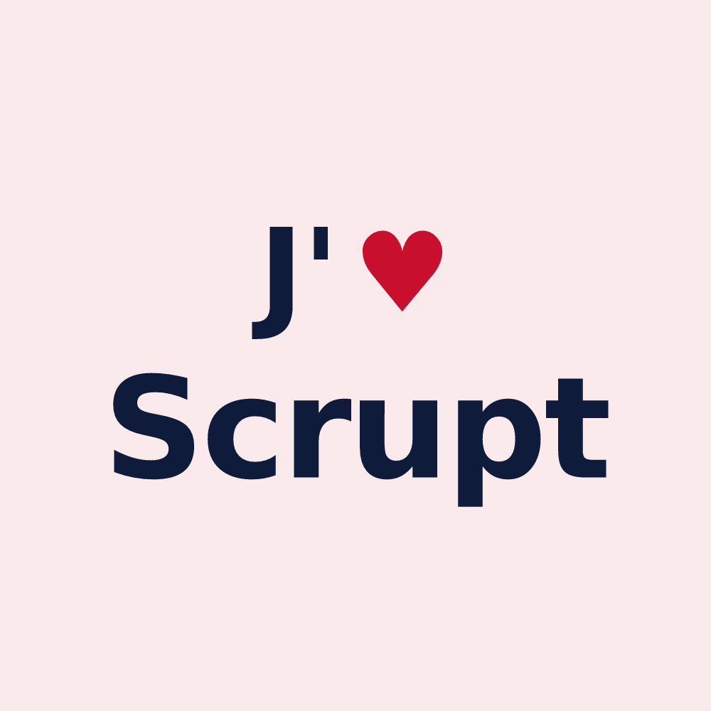 Magnet personnalisé Scrupt — design J'aime Scrupt