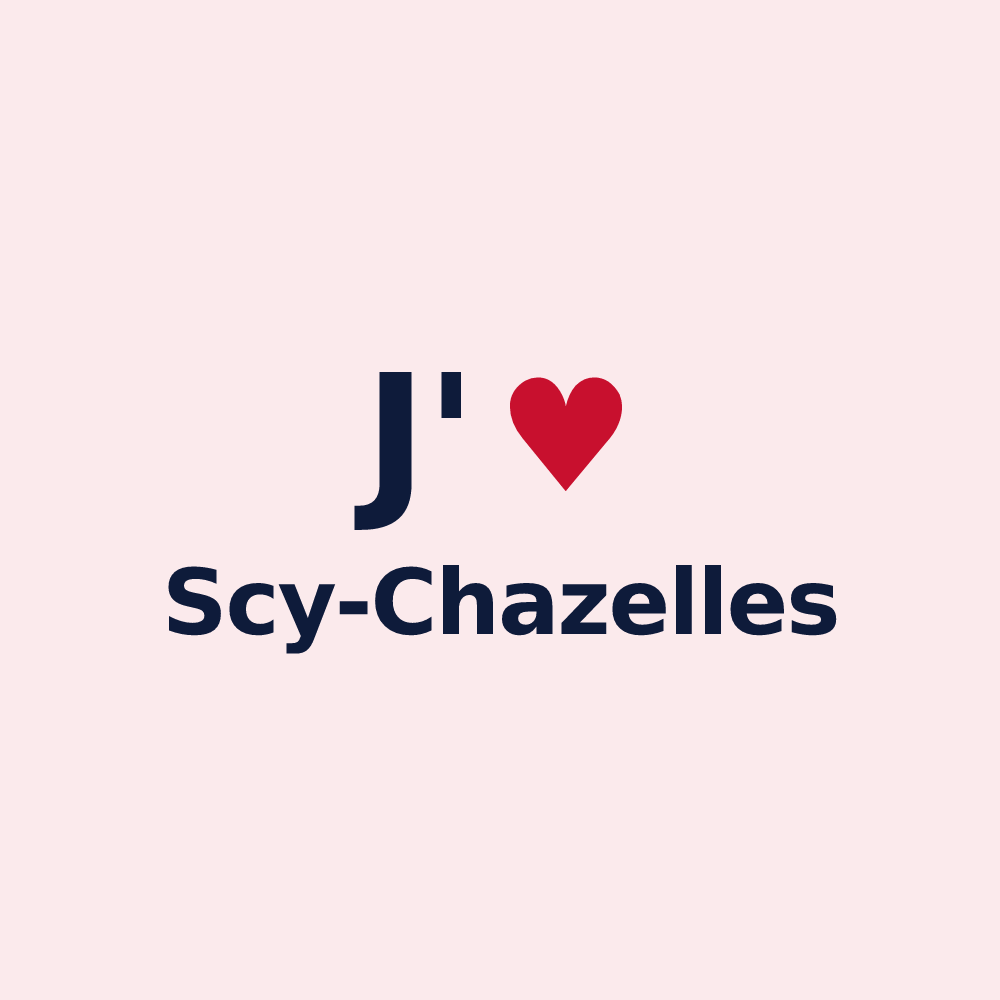 Magnet personnalisé Scy-Chazelles — design J'aime Scy-Chazelles