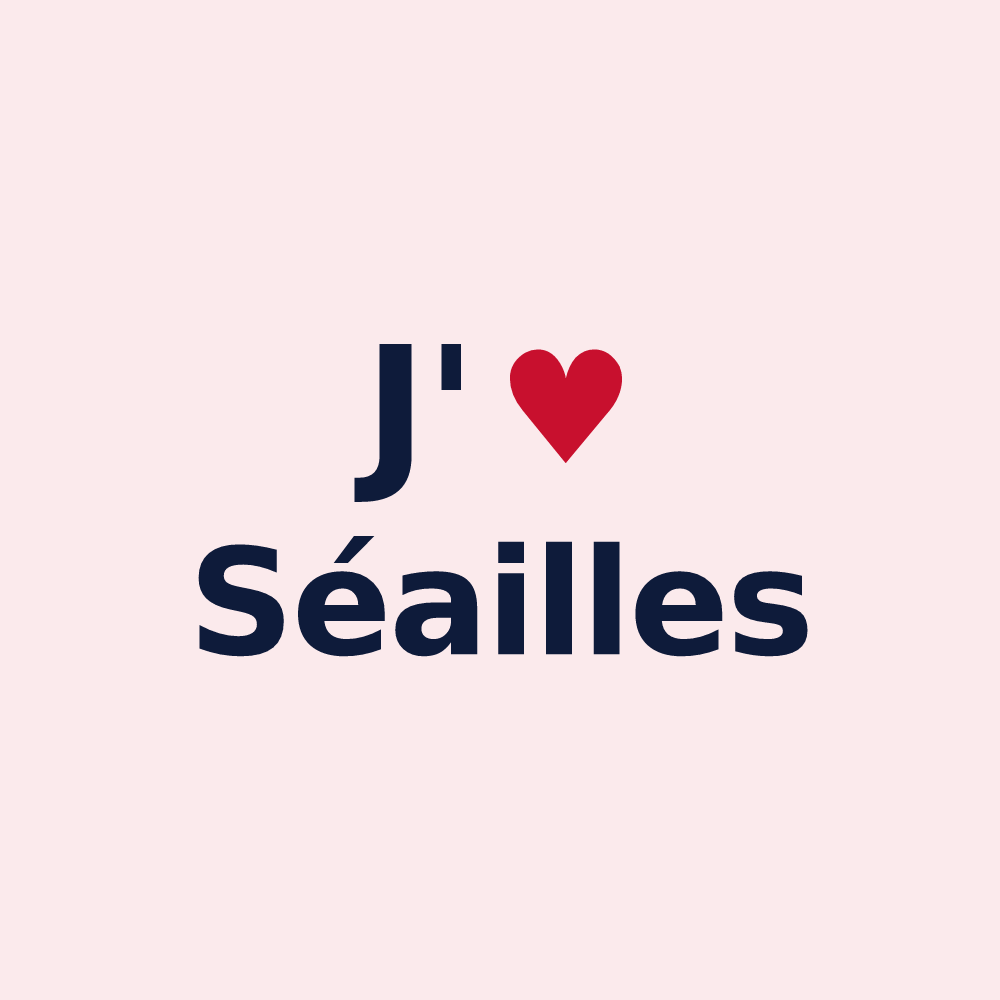 Magnet personnalisé Séailles — design J'aime Séailles