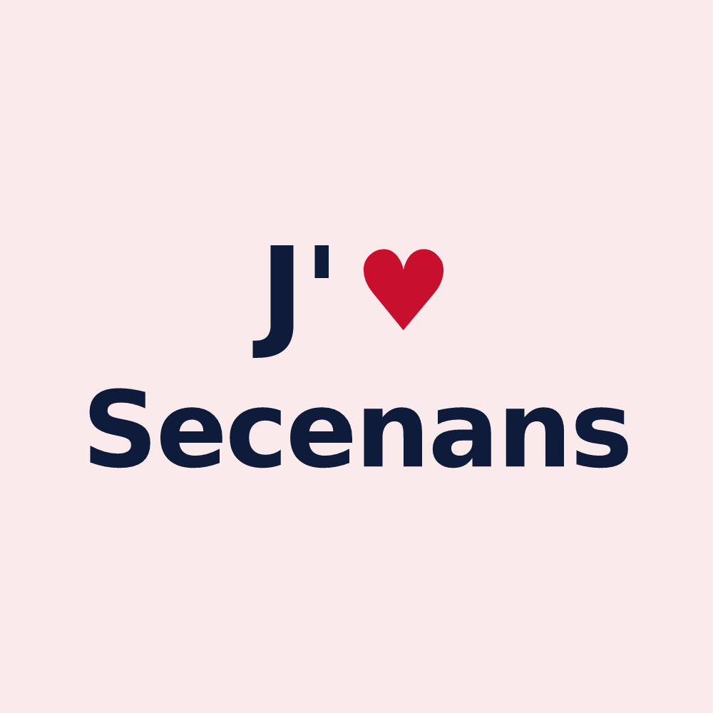 Magnet personnalisé Secenans — design J'aime Secenans