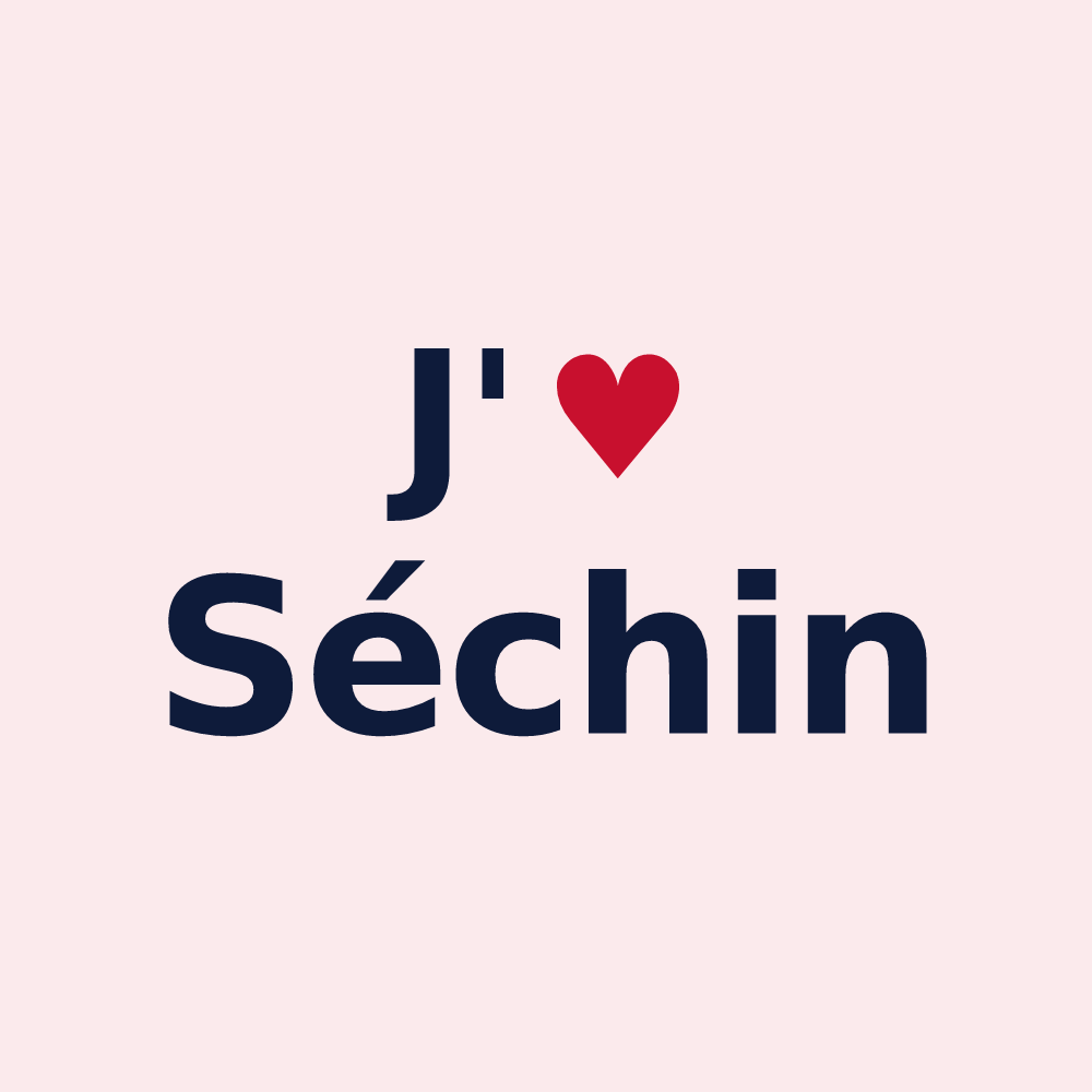 Magnet personnalisé Séchin — design J'aime Séchin