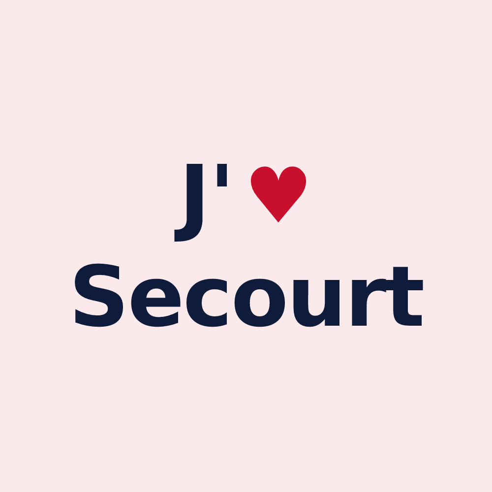 Magnet personnalisé Secourt — design J'aime Secourt