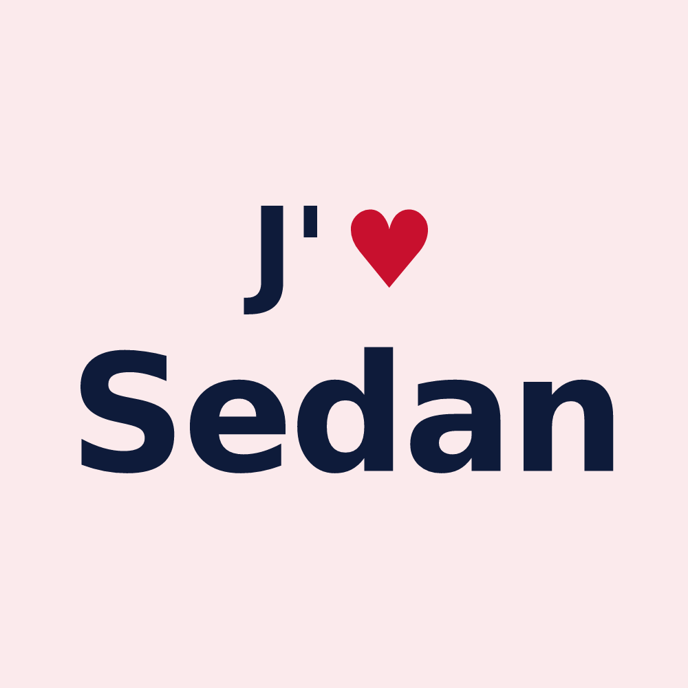 Magnet personnalisé Sedan — design J'aime Sedan