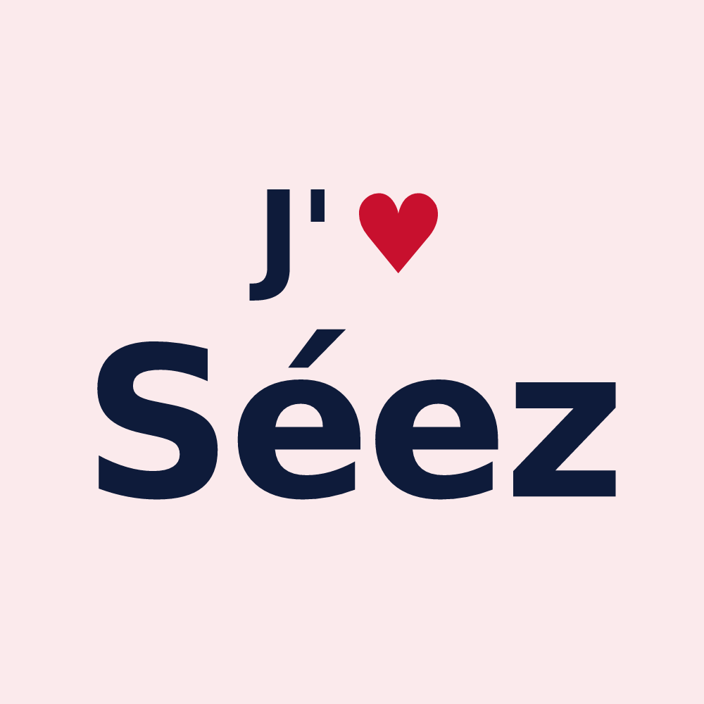 Magnet personnalisé Séez — design J'aime Séez