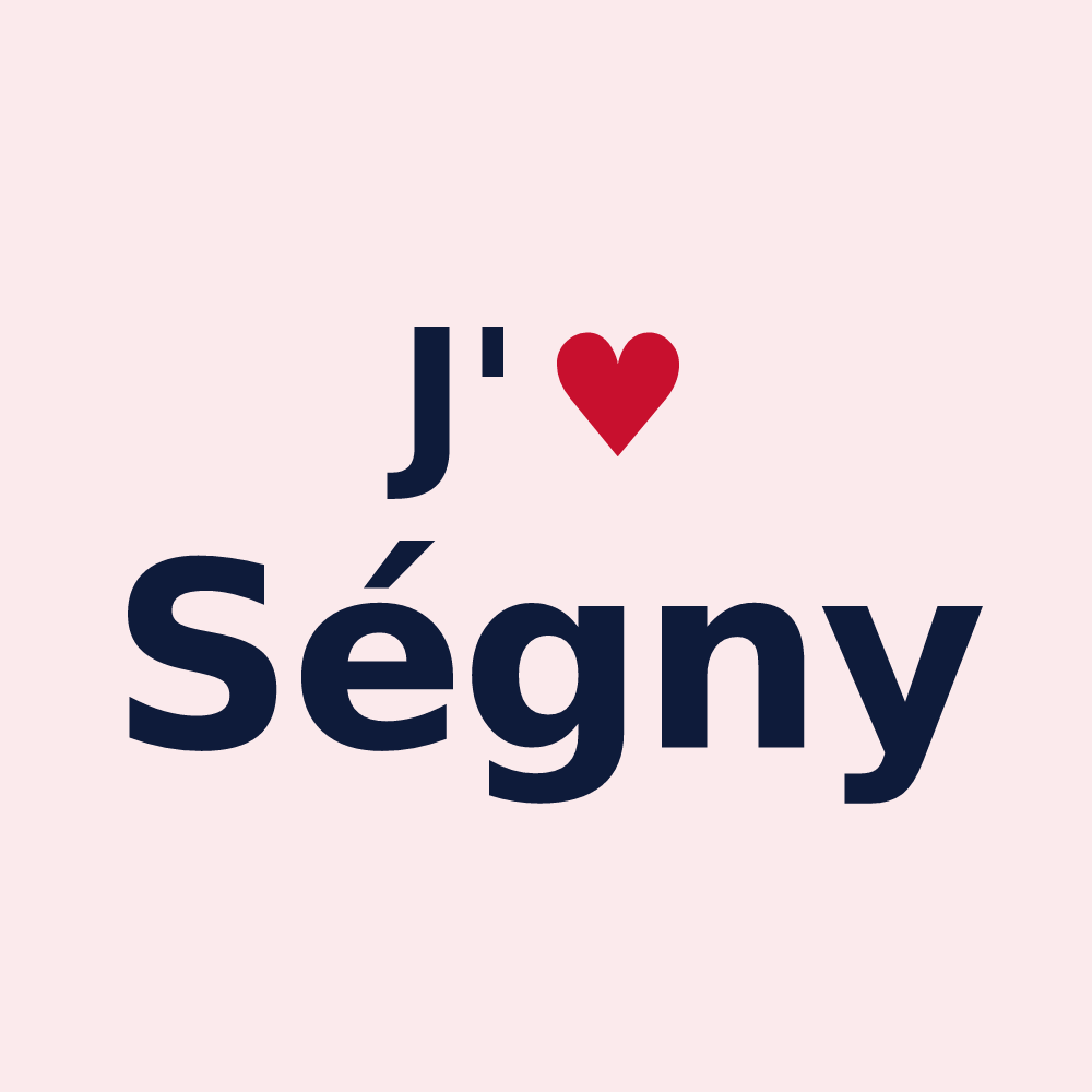Magnet personnalisé Ségny — design J'aime Ségny