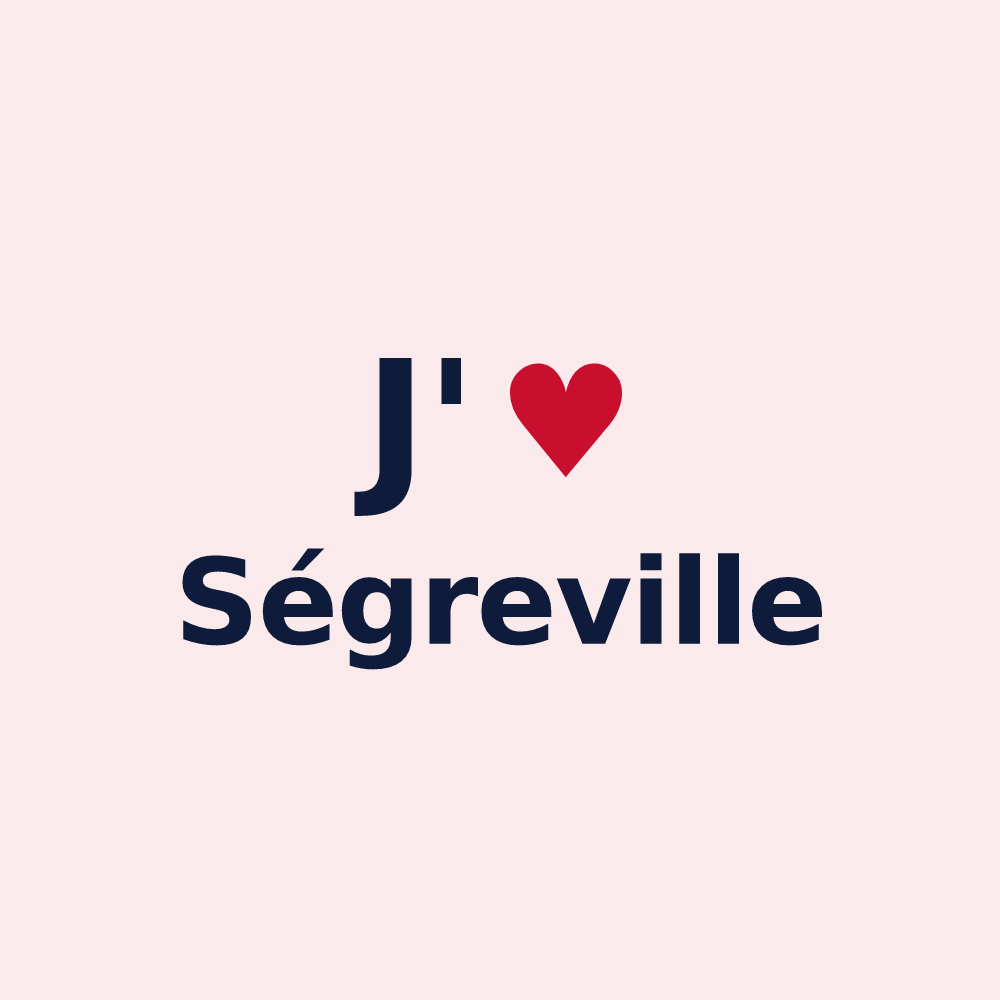 Magnet personnalisé Ségreville — design J'aime Ségreville