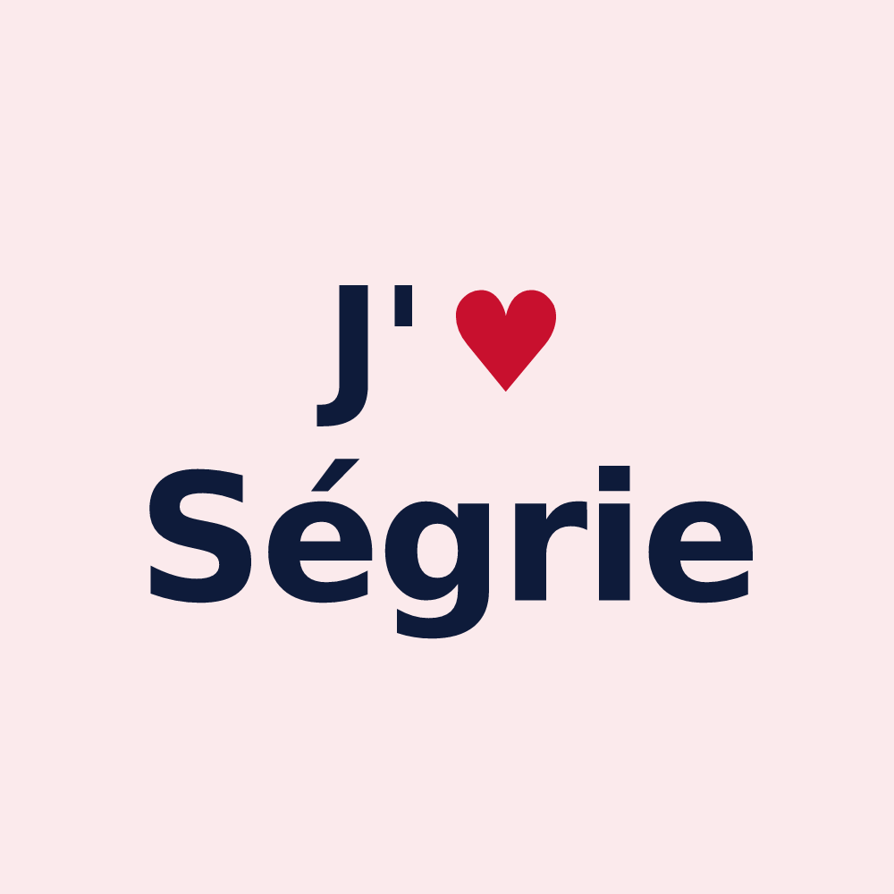 Magnet personnalisé Ségrie — design J'aime Ségrie