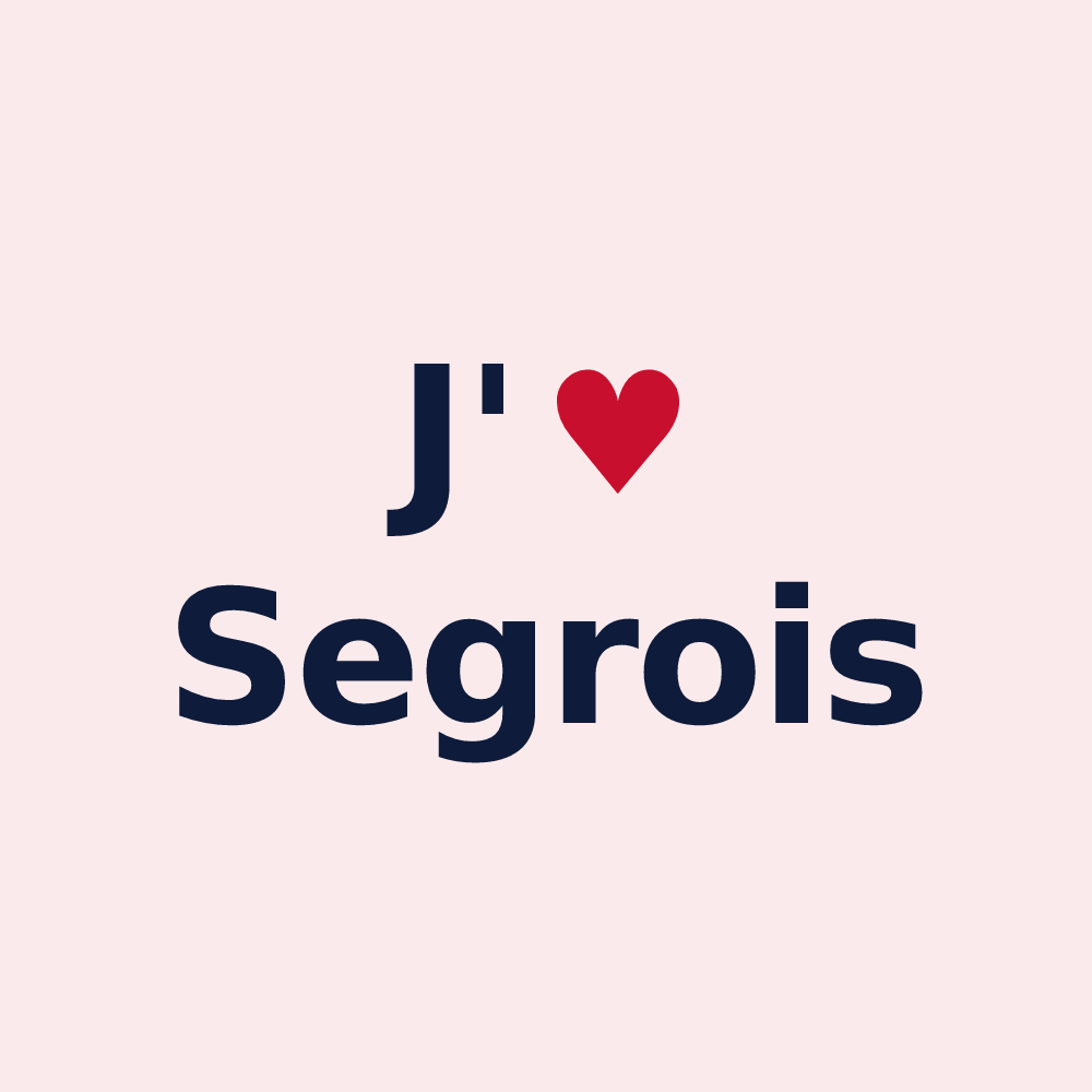 Magnet personnalisé Segrois — design « J'aime Segrois » imprimé sur le magnet