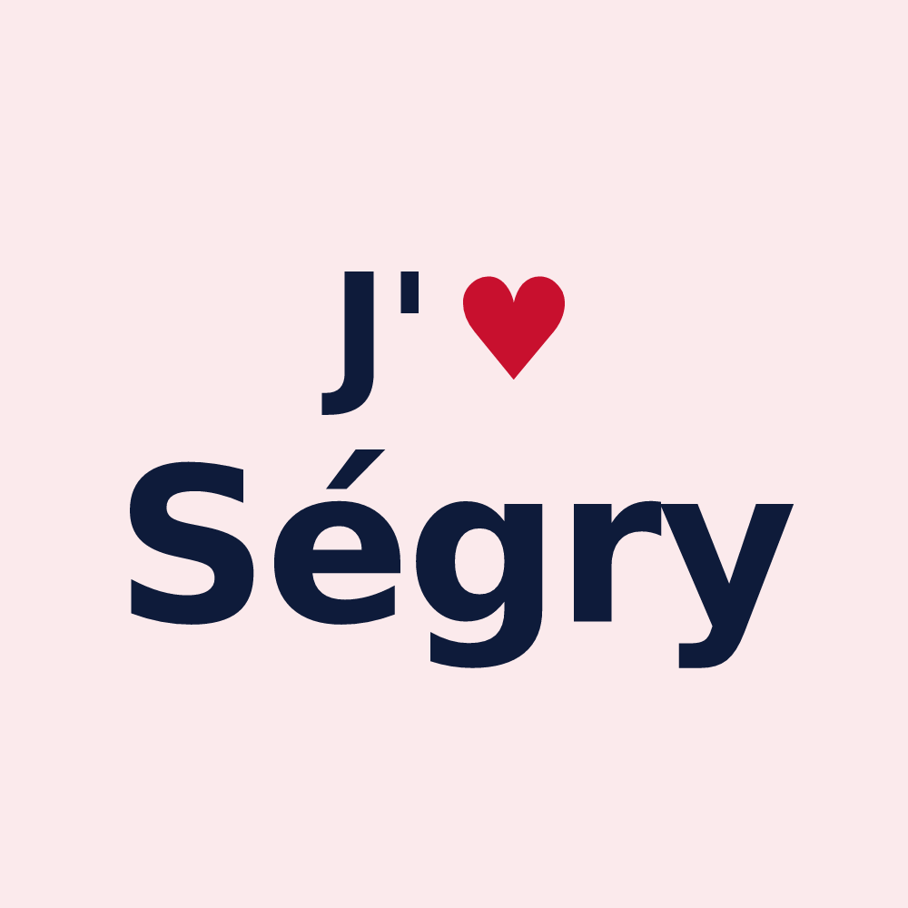 Magnet personnalisé Ségry — design J'aime Ségry
