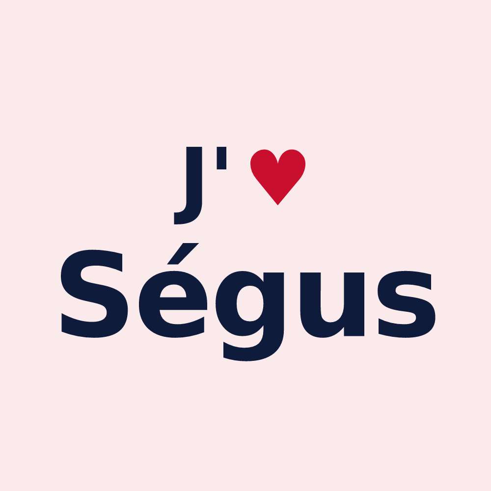 Magnet personnalisé Ségus — design J'aime Ségus