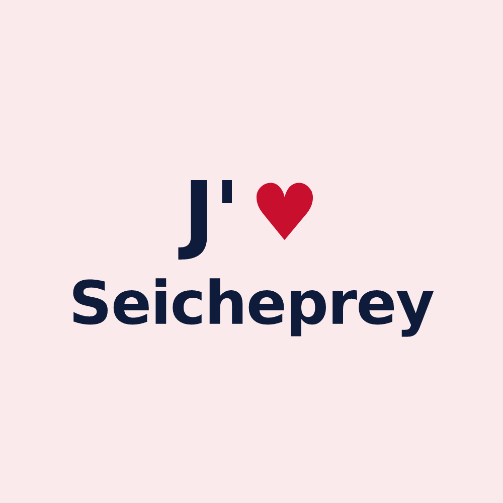 Magnet personnalisé Seicheprey — design J'aime Seicheprey