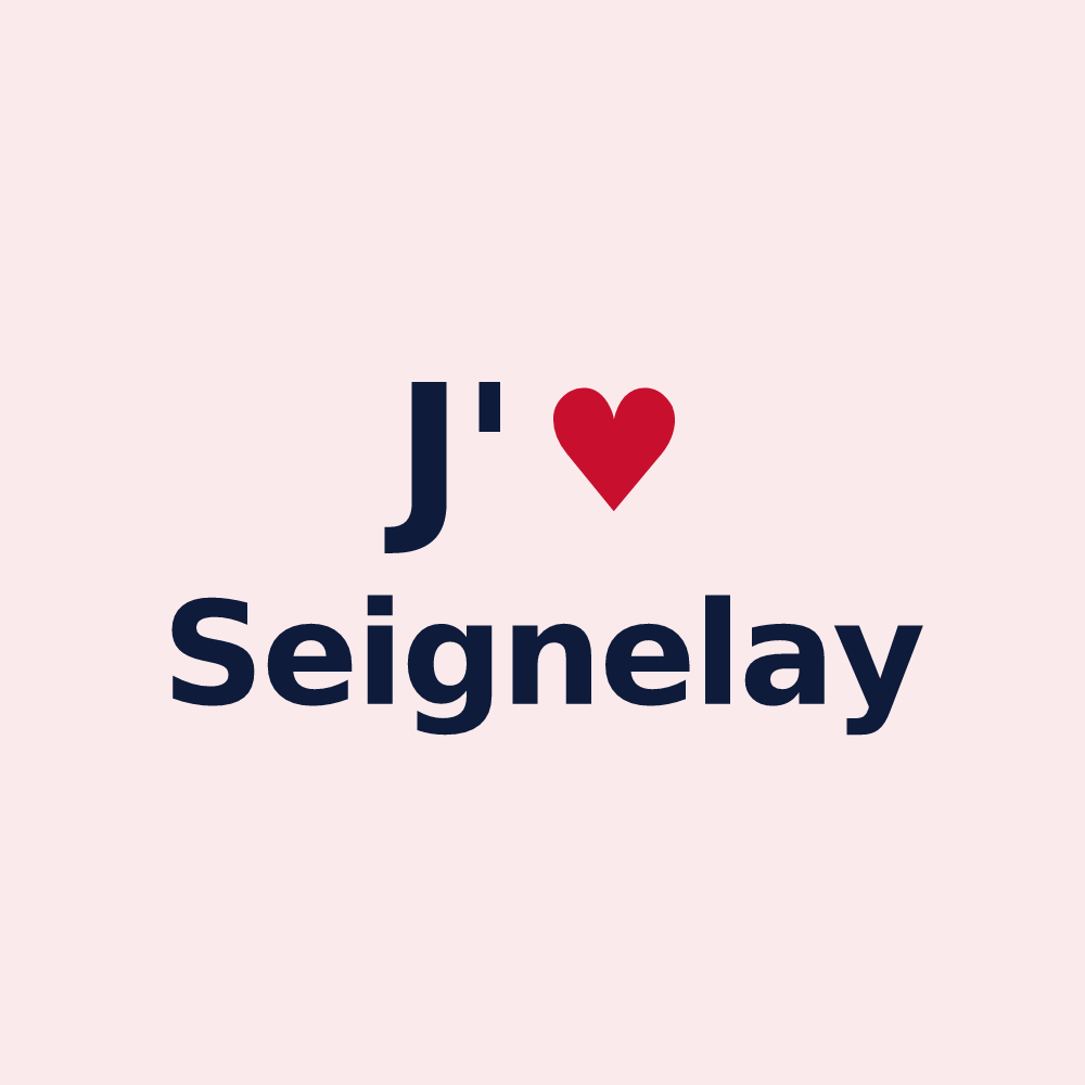 Magnet personnalisé Seignelay — design J'aime Seignelay