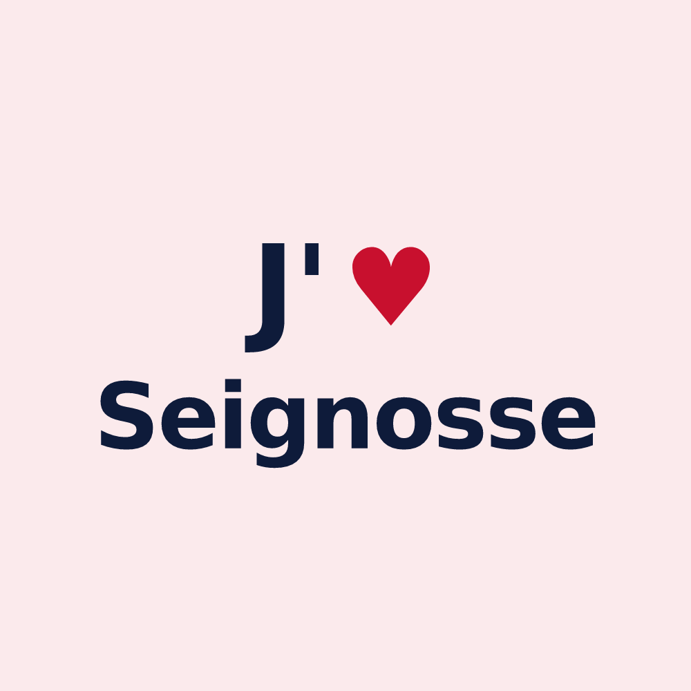 Magnet personnalisé Seignosse — design J'aime Seignosse