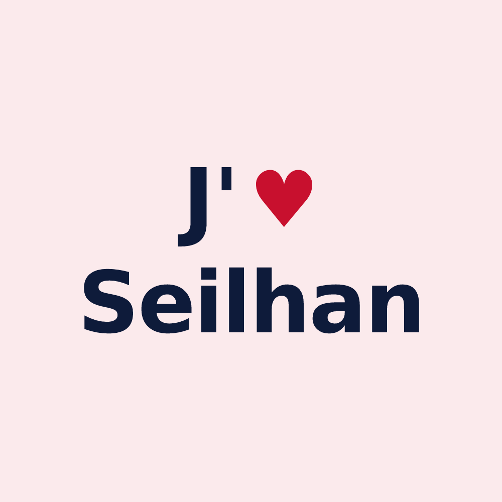 Magnet personnalisé Seilhan — design J'aime Seilhan