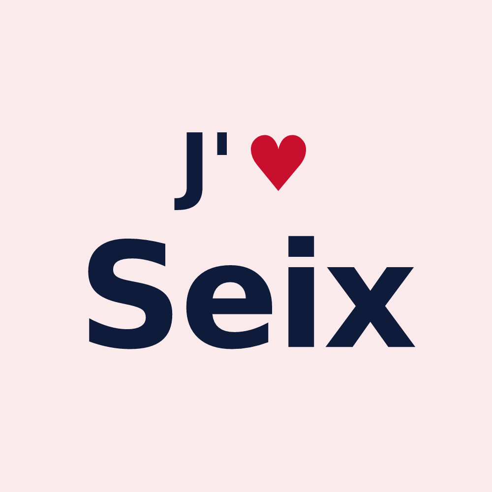 Magnet personnalisé Seix — design J'aime Seix