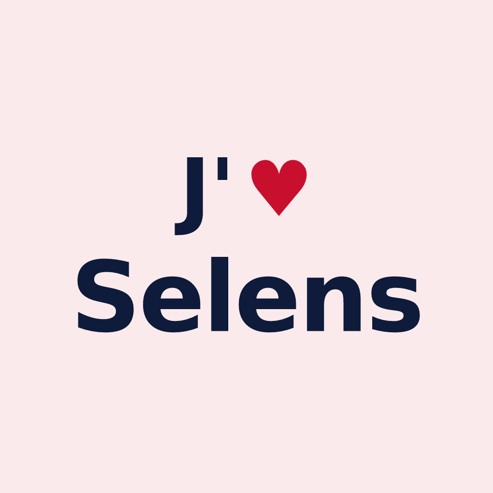Magnet personnalisé Selens — design J'aime Selens