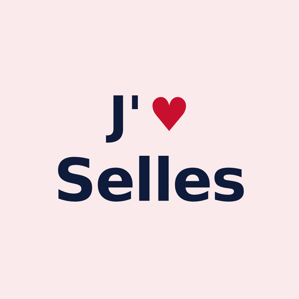 Magnet personnalisé Selles — design J'aime Selles