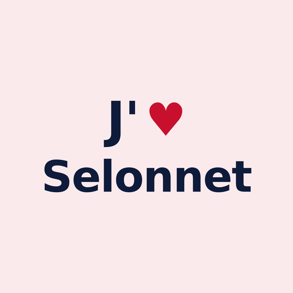 Magnet personnalisé Selonnet — design J'aime Selonnet
