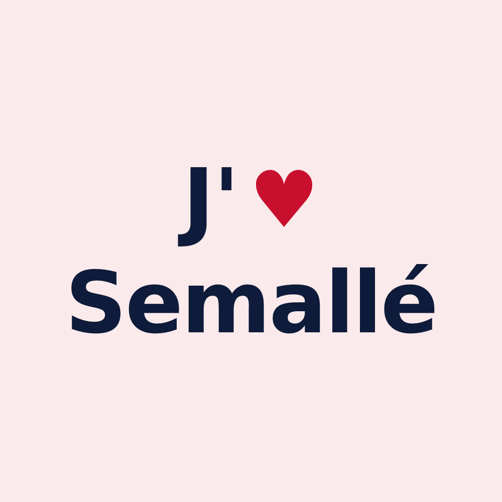 Magnet personnalisé Semallé — design J'aime Semallé